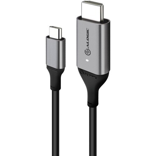 Alogic USB-C (Male) to HDMI (Male) Cable - Ultra Series - 4K 60Hz - Space Grey - 2m - 6.56 ft HDMI/USB Audio/Video/Data Tr