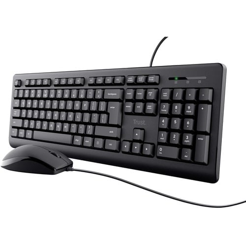 Trust TKM-250 Keyboard & Mouse - Spanish - USB Cable Keyboard - Keyboard/Keypad Color: Black - USB Cable Mouse - Pointing 