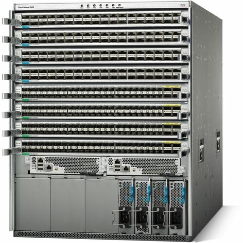 Cisco Nexus 9000 9508 Manageable Switch Chassis - 40 Gigabit Ethernet - 40GBase-X - 3 Layer Supported - Modular - 13U - Ra