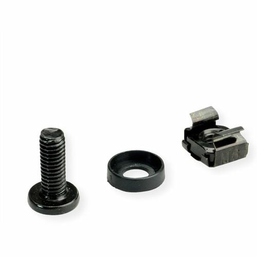 Roline Mutter/Schraube/Unterlegscheibe - Flachkopfschraube, Käfigmutter - Pfanne - Schwarz - 1Set