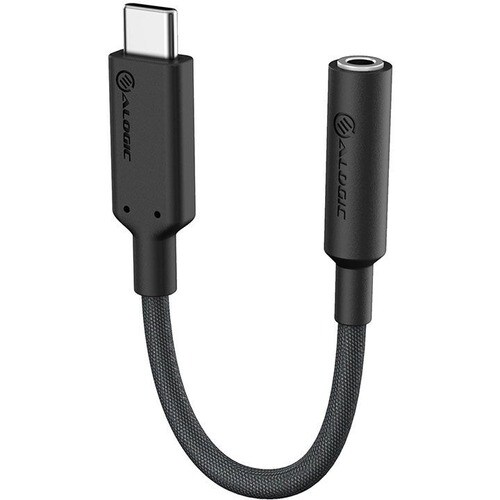 Alogic Elements Pro 10 cm Mini-phone/USB-C Audio Cable for Audio Device, Phone, Tablet, Headphone, Speaker, Amplifier, Mob