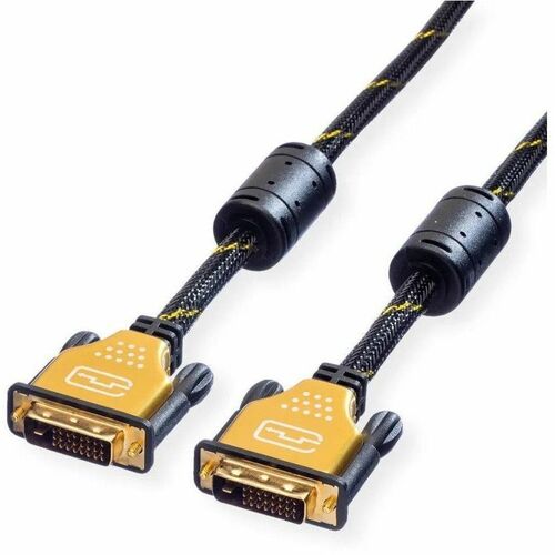 Roline Gold 10 m DVI Videokabel - Cable for Videogerät, Monitor - Unterstützt bis zu3840 x 2160 - Abschirmung - Golden Bes