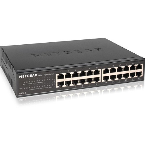 Netgear 300 GS324 24 Ports Ethernet Switch - 2 Layer Supported - 12.10 W Power Consumption - Twisted Pair - Desktop, Wall 