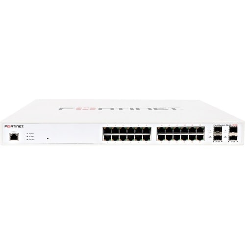 Fortinet FortiSwitch 124E-F-POE Ethernet Switch - 24 Ports - Manageable - 2 Layer Supported - Modular - 4 SFP Slots - Opti