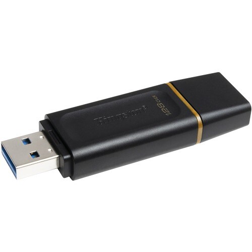 Unidad flash Kingston DataTraveler Exodia DTX - 128GB - USB 3.2 (Gen 1) - Negro, Amarillo
