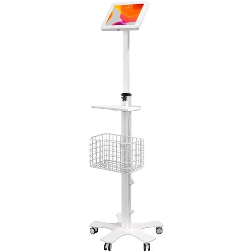 CTA Digital CTA Medical Floor Stand Enclosure for iPad Gen 10, 11" iPad Pro, & More - Up to 11" Screen Support - 53.90" He