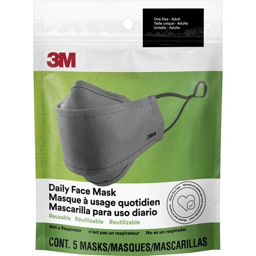 3M Daily Face Masks - Recommended for: Face, Indoor, Outdoor, Office, Transportation - Reusable, 2-ply, Lightweight, Breat