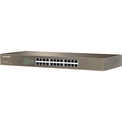 Tenda TEG1024G 24 Ports Ethernet Switch - 2 Layer Supported - 13 W Power Consumption - Twisted Pair - Desktop, Rack-mountable