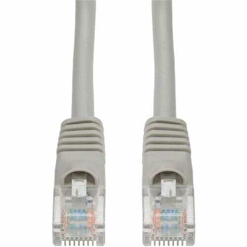 AddOn 10ft Gray CAT 6A PVC Ethernet Cable Snagless Bubble Boot RJ-45 M/M - 10 ft Category 6a Network Cable for Network Dev