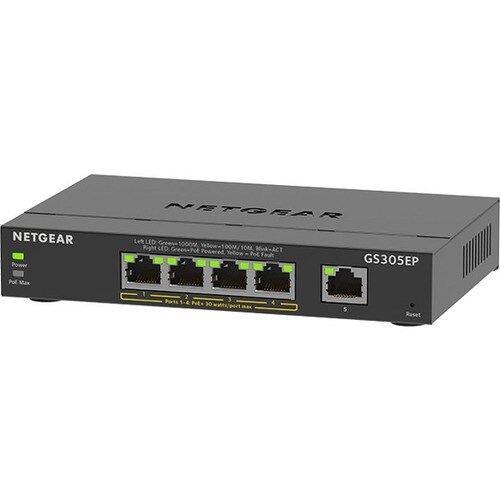 5-PORT 1G POE+ SWITCH 62WATT SMART MGD PLUS
