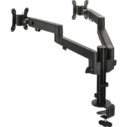 SIIG Dual Arm Pole Multi-Angle Replaceable Articulating Monitor Desk Mount - 14" to 30" - Max Load 17.6lbs each - Expandab