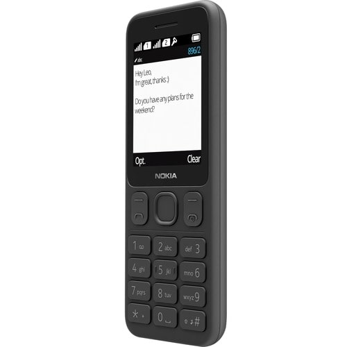 Nokia 4 MB Feature Phone - 6.1 cm (2.4") Active Matrix TFT LCD QVGA 240 x 320 - 2G - Black - Bar - 2 SIM Support - SIM-fre