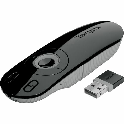 Targus Presentation Pointer - Radio Frequency - USB - Laser - Black, Gray - Wireless - 15.24 m - 2.40 GHz