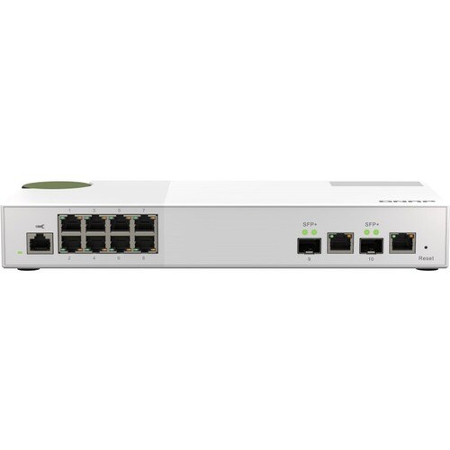 QNAP QSW QSW-M2108-2C 10 Ports Manageable Ethernet Switch - 2 Layer Supported - Modular - 12.17 W Power Consumption - Opti