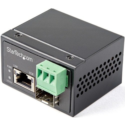 StarTech.com PoE + Industrial Media Converter 30W - Medienkonverter LWL Kupfer - Singlemode-/Multimode Glasfaser auf Kupfe