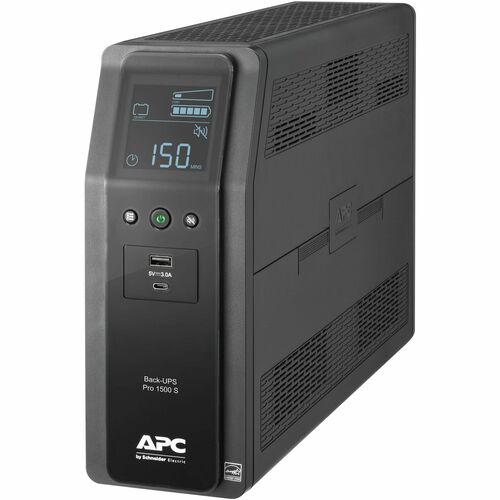 APC by Schneider Electric Back UPS PRO 1500VA Line Interactive Tower UPS - Tower - AVR - 16 Hour Recharge - 4.10 Minute St