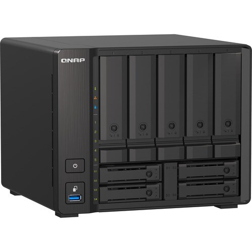 QNAP TS-H973AX-32G 9 x Gesamtzahl Einschübe SAN/NAS-Speichersystem - 5 GB Größe Flash-Speicher Ryzen V1500B Quad-Core 2,20