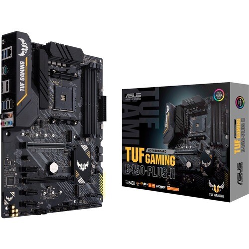 TUF GAMING B450-PLUS II Desktop Motherboard - AMD B450 Chipset - Socket AM4 - ATX - 128 GB DDR4 SDRAM Maximum RAM - UDIMM,
