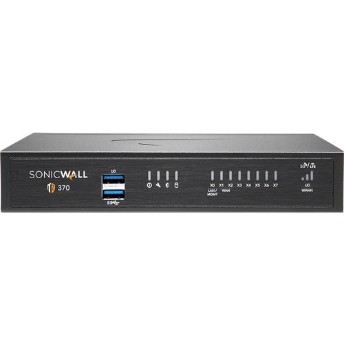 SonicWall TZ370 High Availability Firewall - 8 Port - 10/100/1000Base-T - Gigabit Ethernet - DES, 3DES, MD5, SHA-1, AES (1