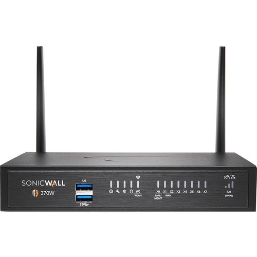 SonicWall TZ370W Network Security/Firewall Appliance - Intrusion Prevention - 8 Port - 1000Base-T - Gigabit Ethernet - 3 G