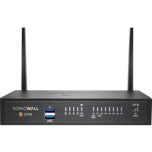 SonicWall TZ270W Network Security/Firewall Appliance - 8 Port - 10/100/1000Base-T - Gigabit Ethernet - Yes IEEE 802.11ac -