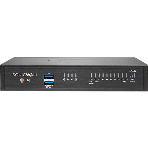 SonicWall TZ470 Network Security/Firewall Appliance - Intrusion Prevention - 8 Port - 1000Base-T - 2.5 Gigabit Ethernet - 