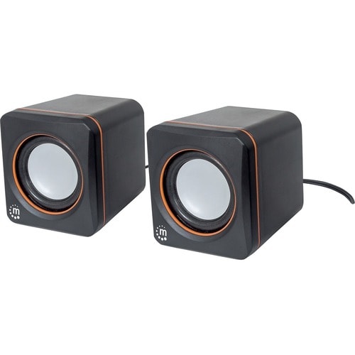 2600 Series Speaker System, Small Size, Big Sound, Two Speakers, Stereo, USB power, Output: 2x 3W, 3.5mm plug for sound, I