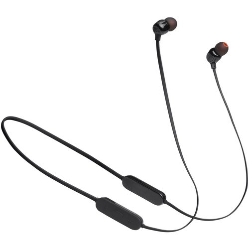 JBL TUNE 125BT Wireless Earbud Stereo Earset - Black - Binaural - In-ear - Bluetooth/RF - 16 Ohm - 20 Hz to 20 kHz