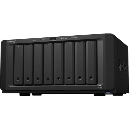 Synology DiskStation DS1821+ 8 x Total Bays SAN/NAS Storage System - AMD Ryzen V1500B Quad-core (4 Core) 2.20 GHz - 4 GB R