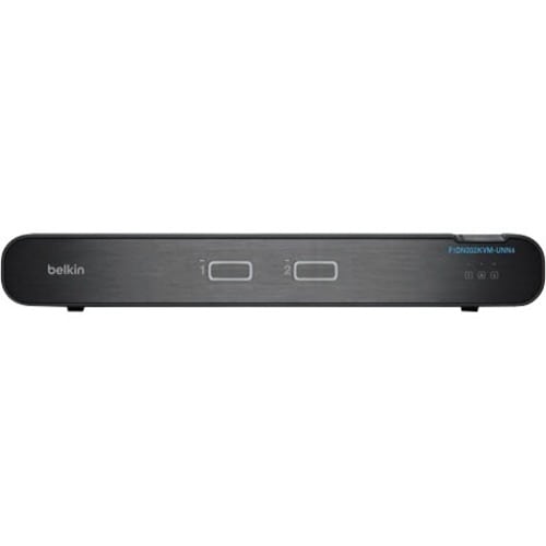 Belkin Universal 2nd Gen Secure KVM Switch, 2-Port Dual Head No CAC - 2 Computer(s) - 1 Local User(s) - 3840 x 2160 - 2 x 