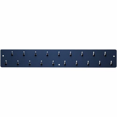 Pyramid Key Rack - 19 Hooks - 3.18" (80.77 mm) Height x 10" (254 mm) Width - for Key, Shop - Steel - Black - Powder Coated