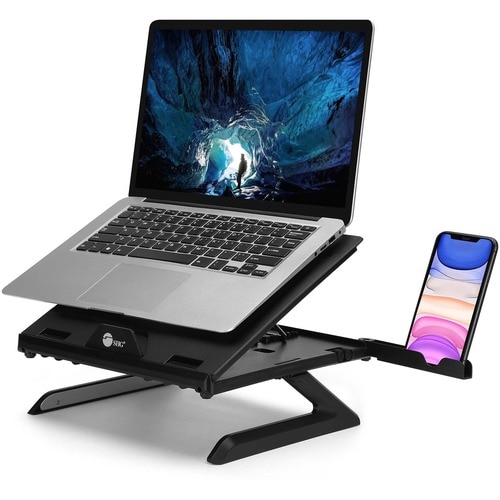 SIIG Adjustable Riser Stand Holder for Laptop up to 17" - Ergonomic Laptop Stand with 9 Level Tilt Adjustment, Cooling Kno