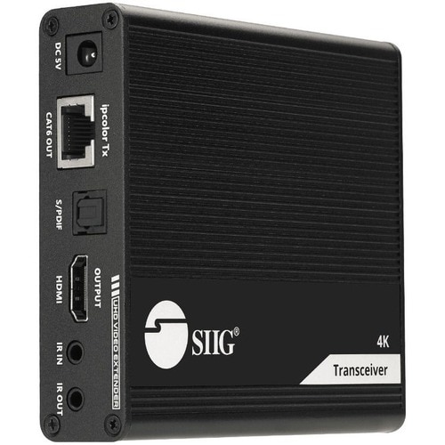 SIIG ipcolor 4K HDMI 2.0 Extender Daisy Chain Transceiver - 230ft - Zero Latency, With IR Control & Auto EDID Management ,