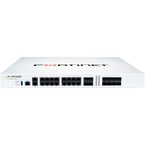 FortiGate 200F (Bundle UTP 36 Mois) - 18 Ports - 10/100/1000Base-T - 10 Gigabit Ethernet, 1000Base-X, 10GBase-X - AES (256