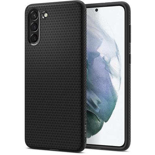 Spigen Liquid Air Case for Samsung Galaxy S21+ 5G Smartphone - Matte Black - Shock Absorbing - Thermoplastic Polyurethane 
