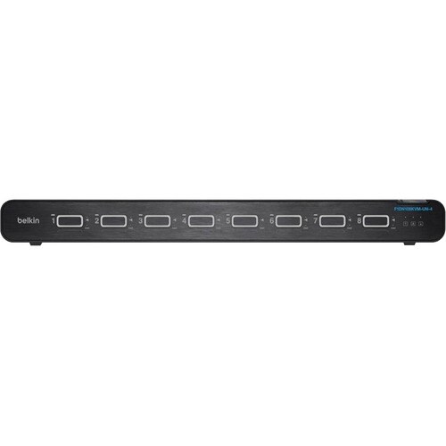 Belkin Secure F1DN108KVM-UN-4 KVM Switchbox - TAA Compliant - 8 Computer(s) - 1 Local User(s) - 3840 x 2160 - 8 x PS/2 Por