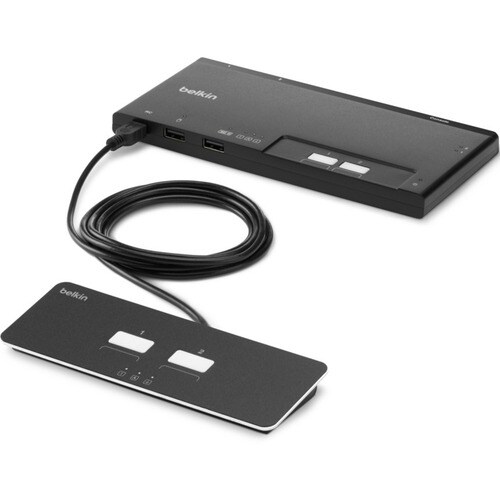 Belkin Secure F1DN202MOD-BA-4 KVM Switchbox - TAA Compliant - 2 Computer(s) - 1 Local User(s) - 3840 x 2160 - 2 x PS/2 Por
