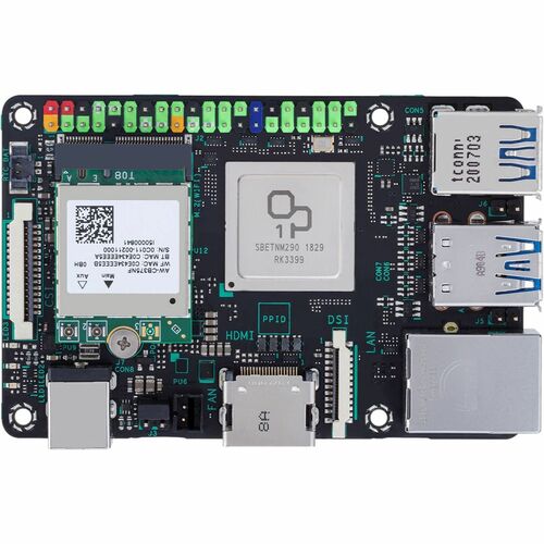 Asus Tinker Board 2S Single Board Computer - ARM - 2 GB - LPDDR4 - 16 GB Flash Memory - ARM - Mali T860 MP4 GPU - Wireless