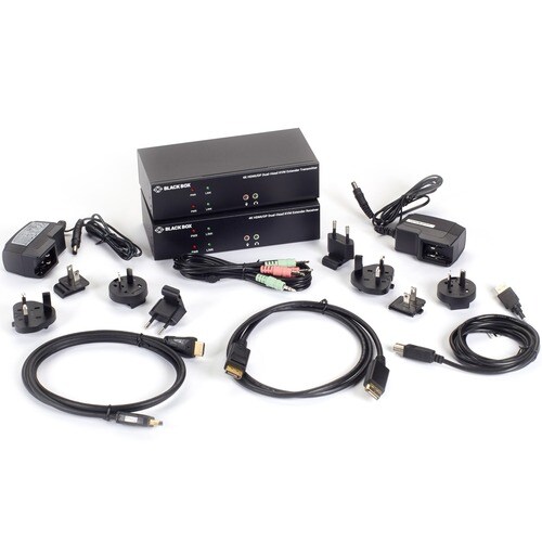Black Box KVXLCHDPF-200 KVM Extender - 2 Computer(s) - 1 Local User(s) - 98425.20 ft Range - 4K - 3840 x 2160 Maximum Vide