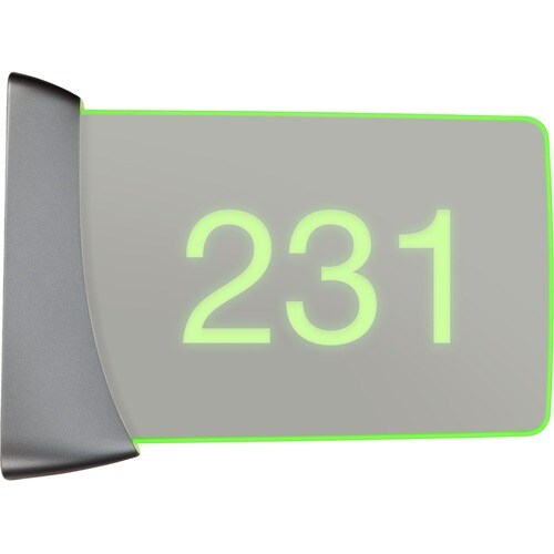 Crestron SSW-100-EL Information Sign - 2.8" Width x 6.4" Height - Acrylic, Metal, Plastic