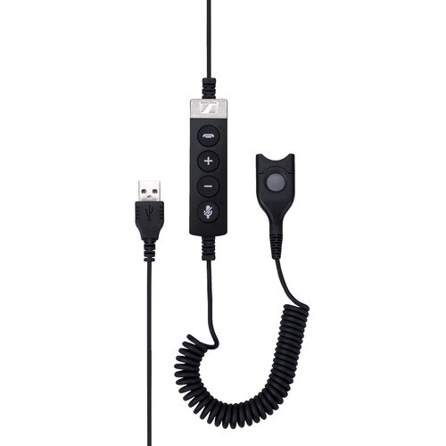 EPOS Adapter with Call Control, USB to ED USB-ED CC 01 MS - Easy Disconnect/USB Audio/Data Transfer Cable for Audio Device