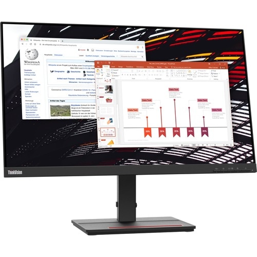 Lenovo ThinkVision S24e-20 24" Class Full HD LCD Monitor - 16:9 - Raven Black - 60.5 cm (23.8") Viewable - Vertical Alignm