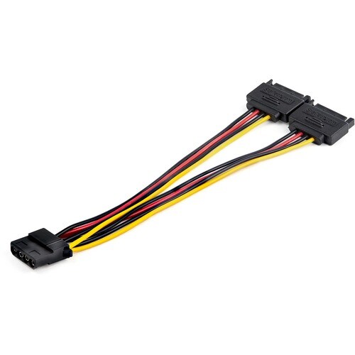 StarTech.com Dual SATA to LP4 Power Doubler Cable Adapter, SATA to 4 Pin LP4 Internal PC Peripheral Power Supply Connector