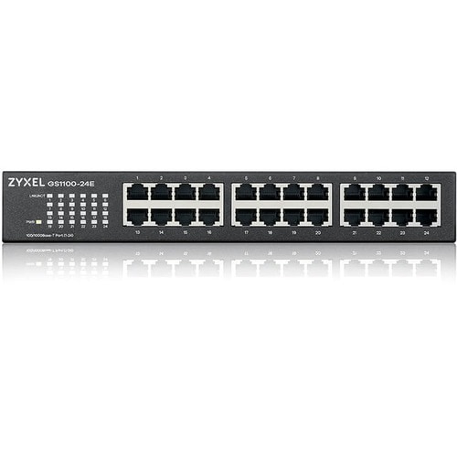 ZYXEL GS1100 GS1100-24E 24 Ports Ethernet Switch - Gigabit Ethernet - 100/1000Base-T - 2 Layer Supported - 13 W Power Cons