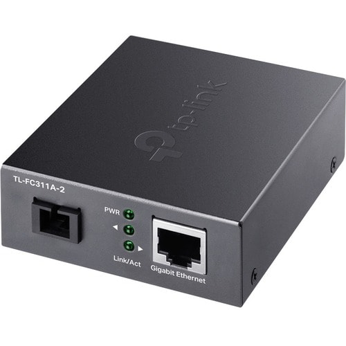TP-Link TL-FC311A-2 Transceiver/Media Converter - 2 Port(s) - 1 x Network (RJ-45) - 1 x SC - Optical Fiber, Twisted Pair -