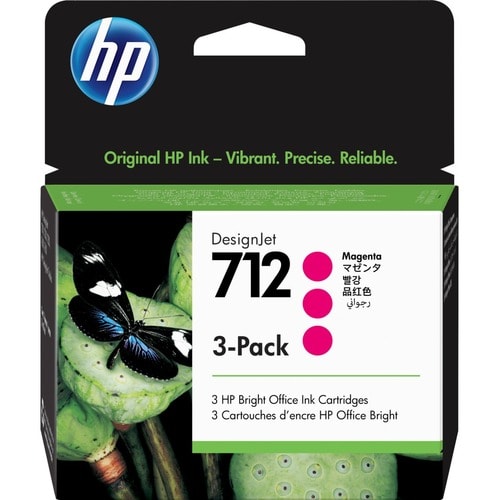 CARTUCHO TINTA HP 712 MAGENTA 29 ML PACK C/ 3 UNIDADES UK