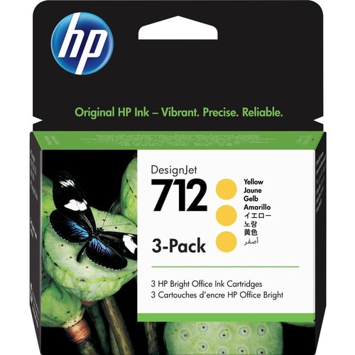 CARTUCHO TINTA HP 712 AMARELO 29 ML PACK C/ 3 UNIDADES UK