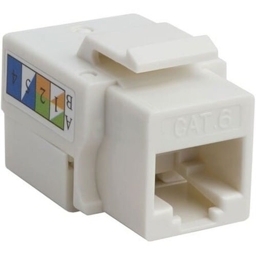 4XEM 10 pack Cat6 RJ45 Keystone Jack UTP 110-Type (White) - 10 - 1 x RJ-45 Network Female - White
