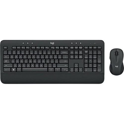 Logitech MK545 Keyboard & Mouse - QWERTY - English (US) - USB Wireless Bluetooth - Keyboard/Keypad Color: Black - USB Wire
