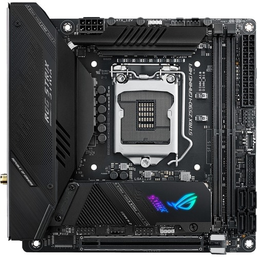 Asus ROG Strix Z590-I GAMING WIFI Desktop Motherboard - Intel Z590 Chipset - Socket LGA-1200 - Intel Optane Memory Ready -